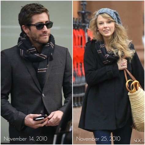 jake gyllenhaal wearing taylor swift scarf